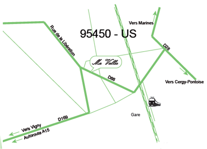 Carte nous trouver Résidence sénior Maison de Retraite Ma Vallée Us Val d'Oise 95